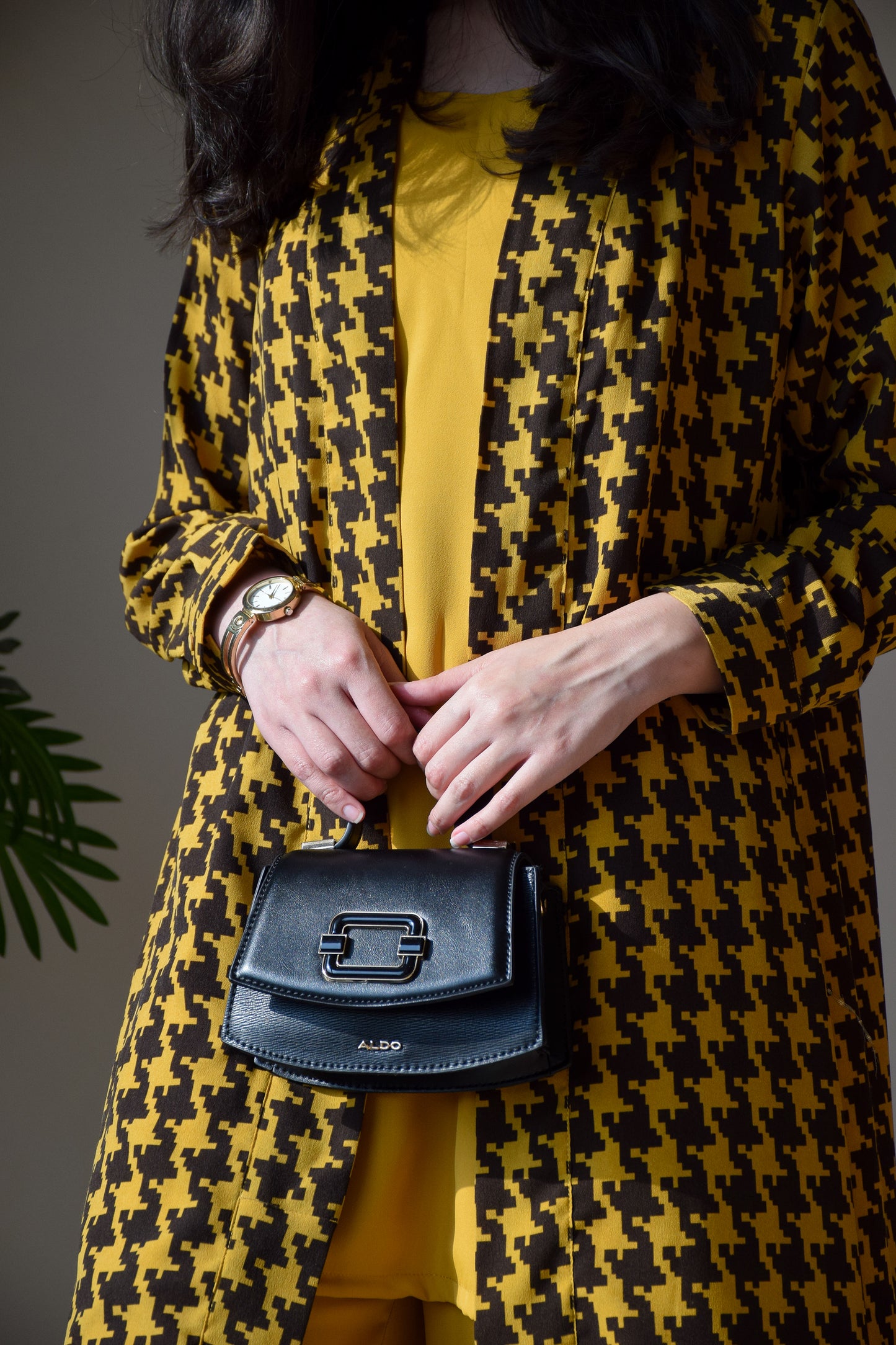 City Girl - Mustard Open Shirt