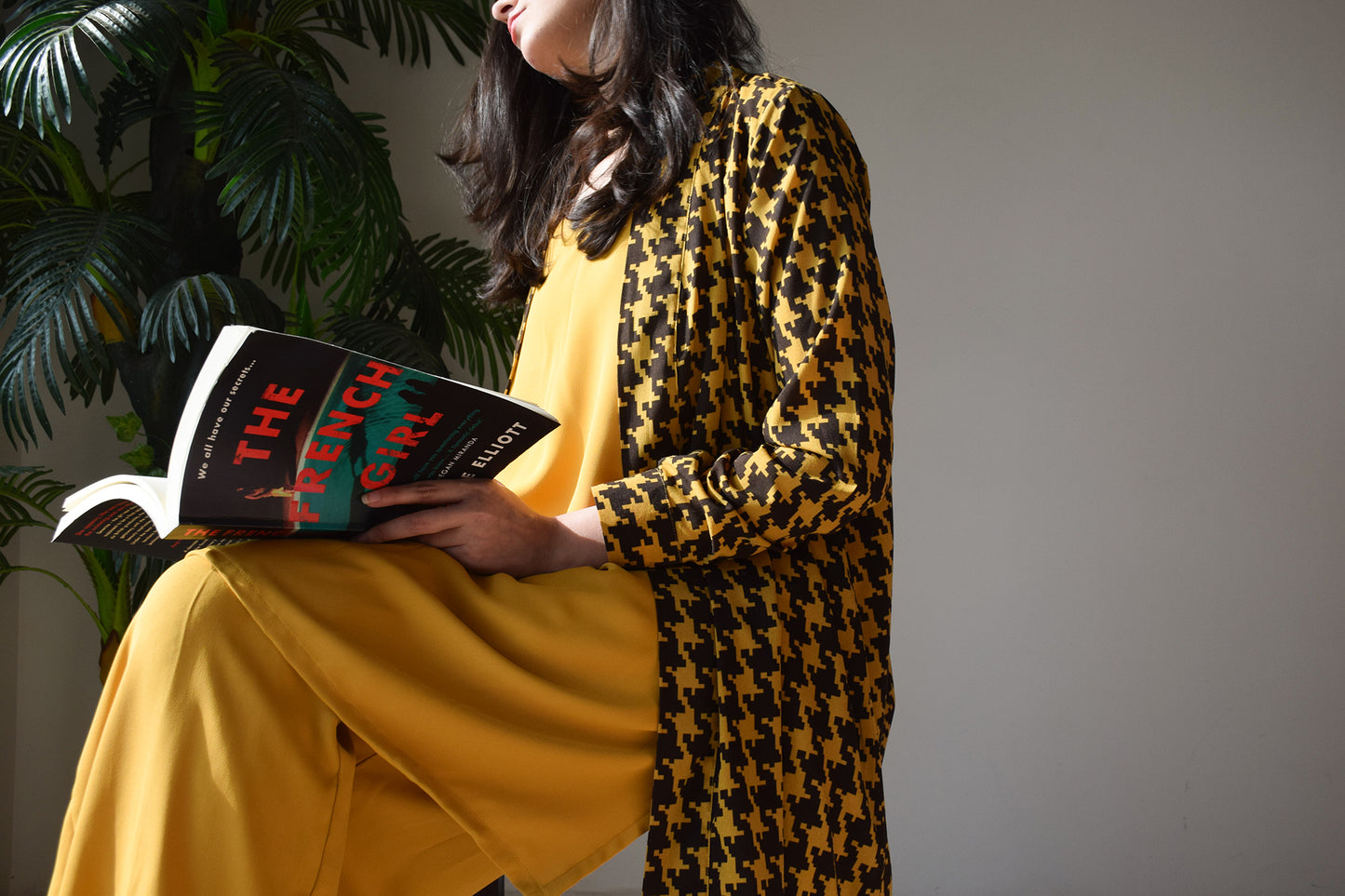 City Girl - Mustard Open Shirt