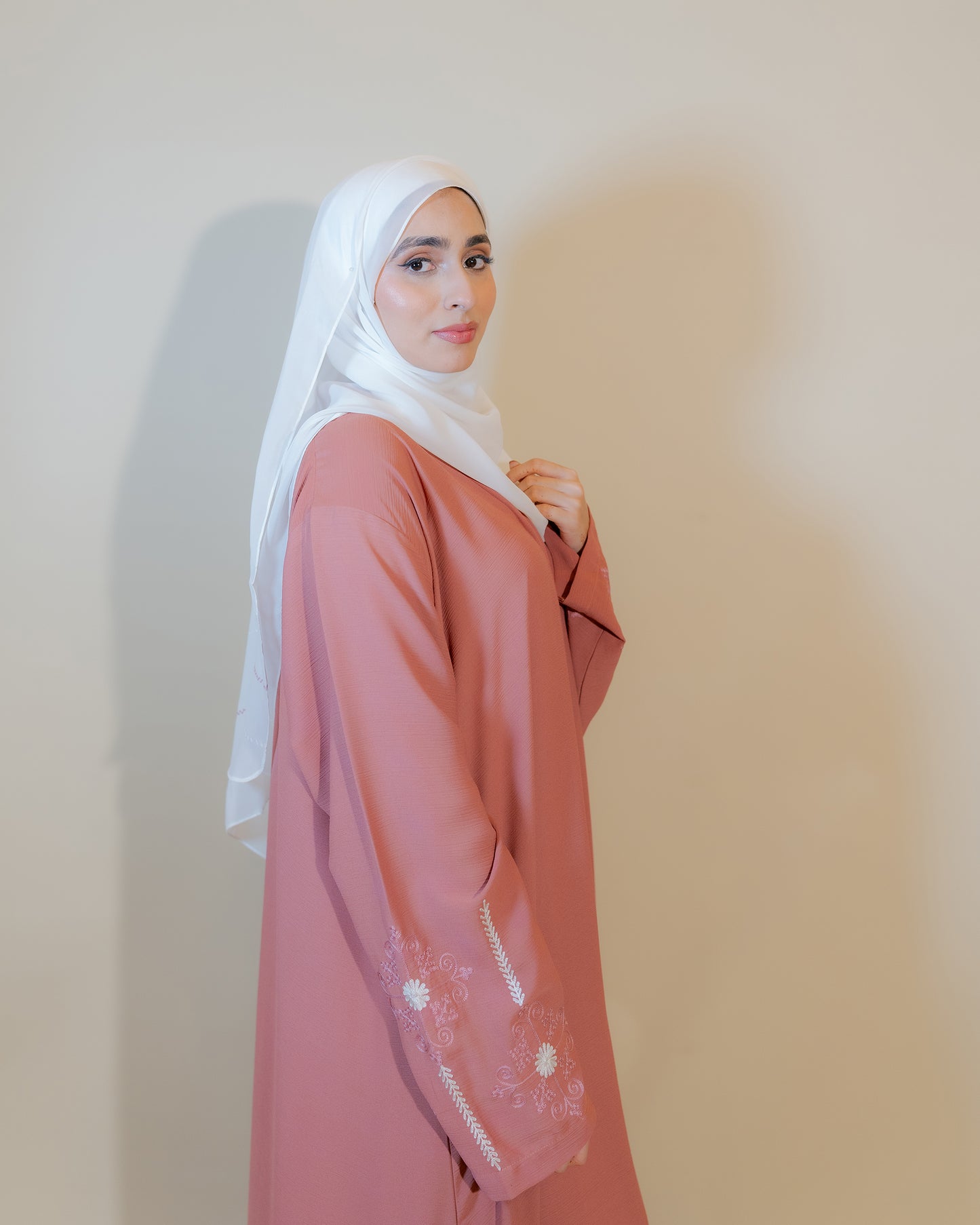 Blush Pink Closed Abaya