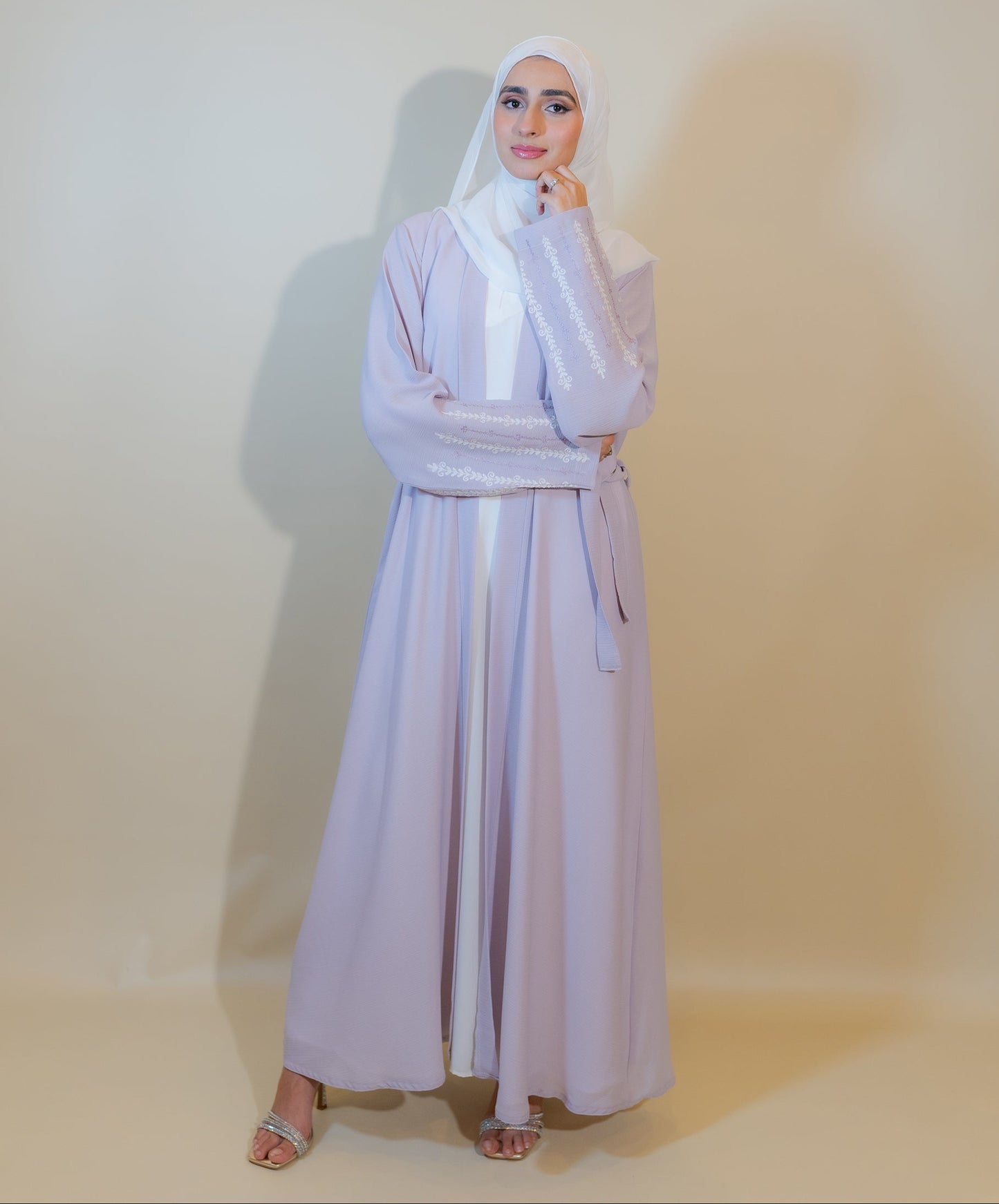 Lilac Open Abaya
