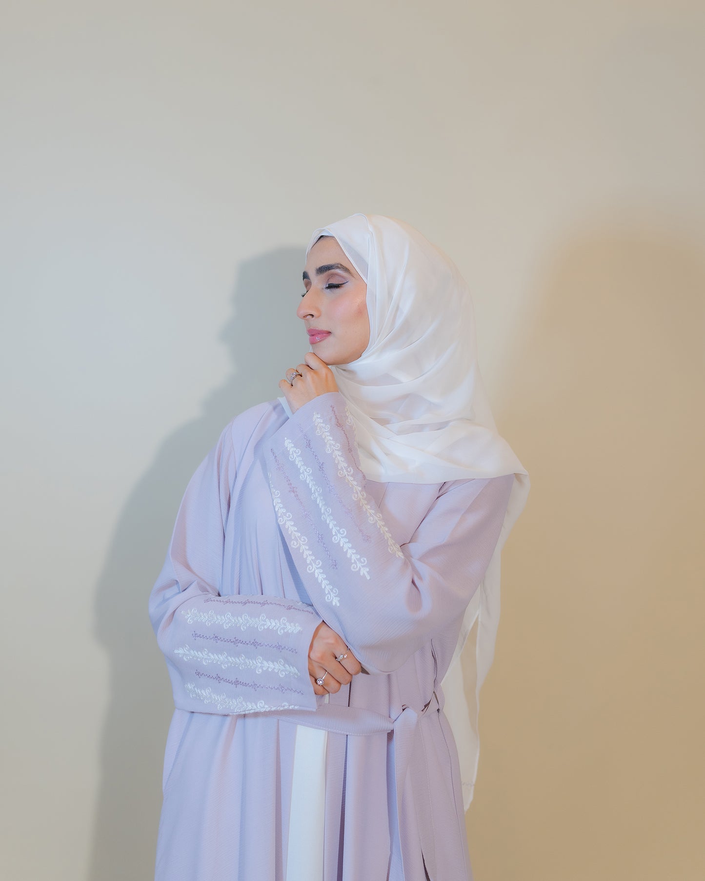 Lilac Open Abaya