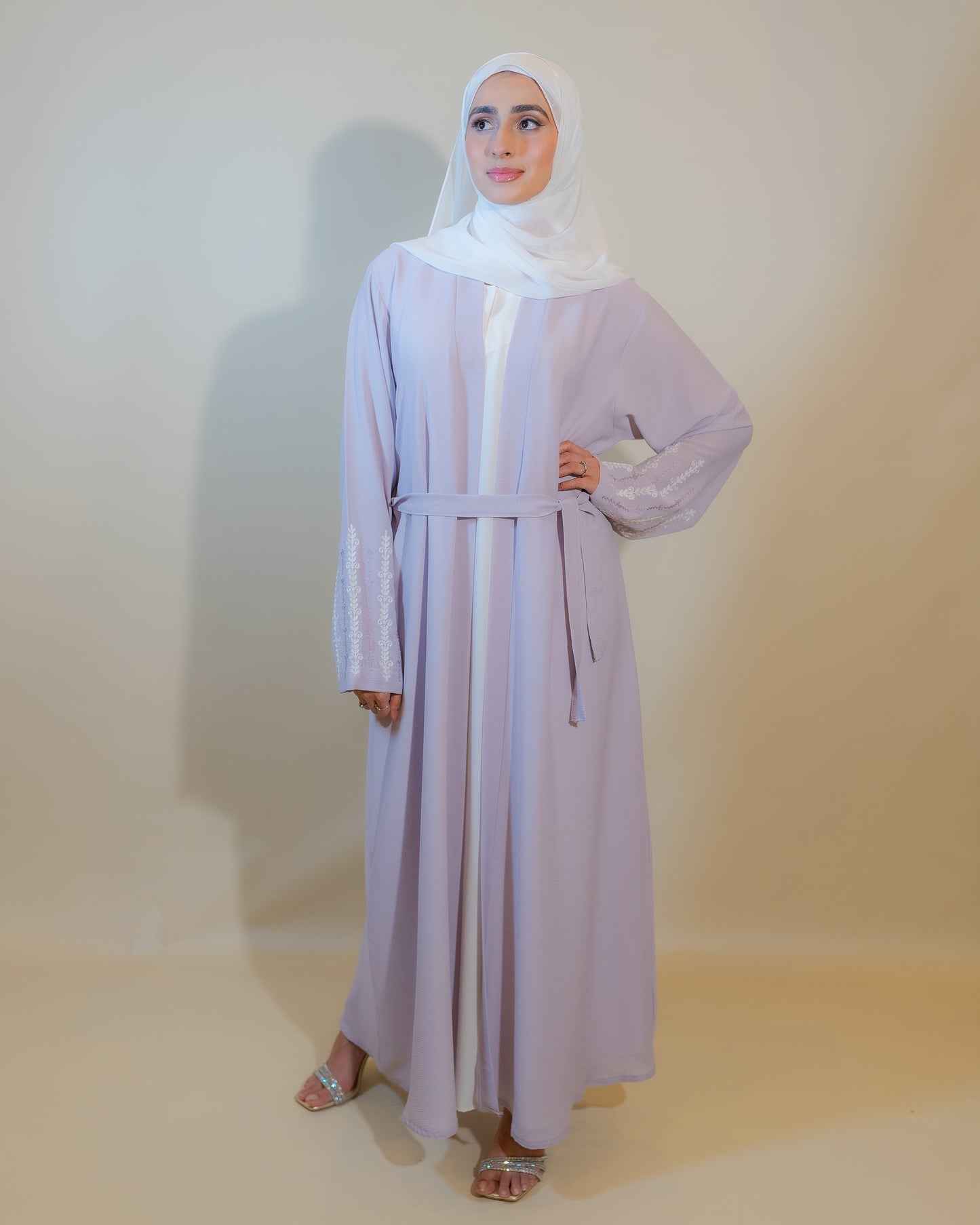 Lilac Open Abaya