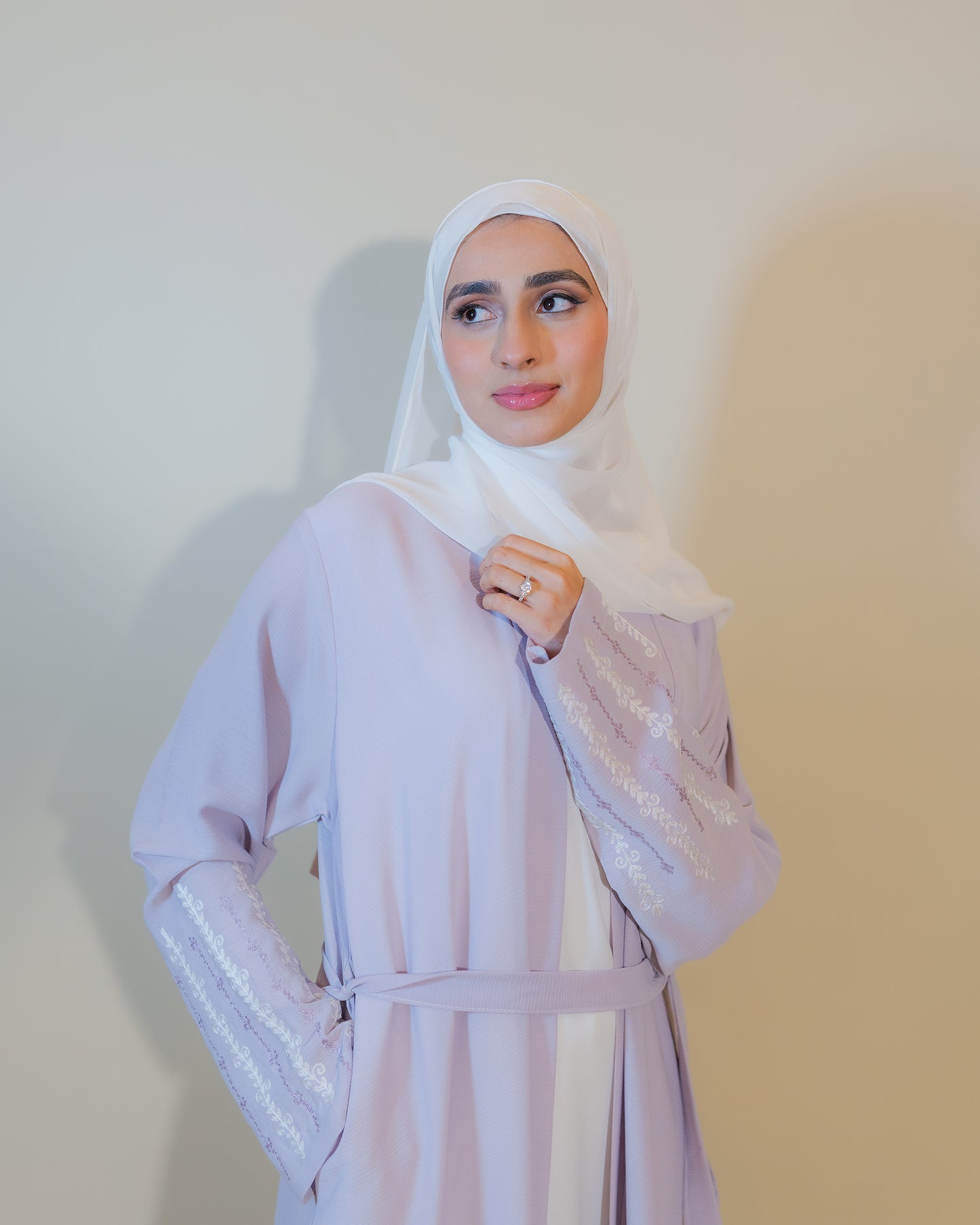 Lilac Open Abaya