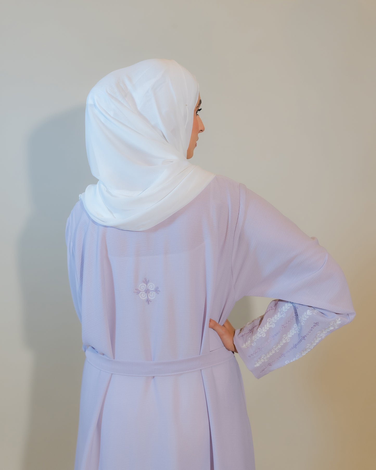 Lilac Open Abaya