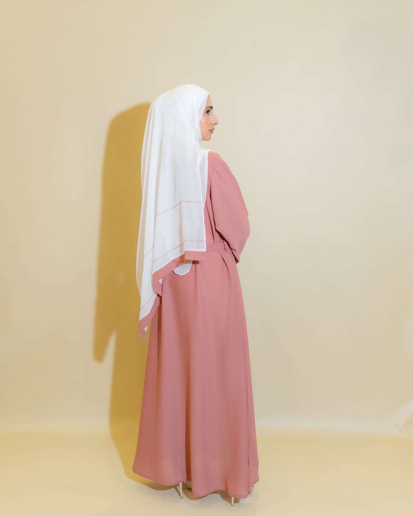 Blush Pink Open Abaya
