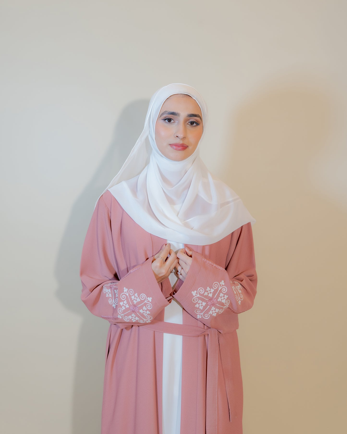 Blush Pink Open Abaya