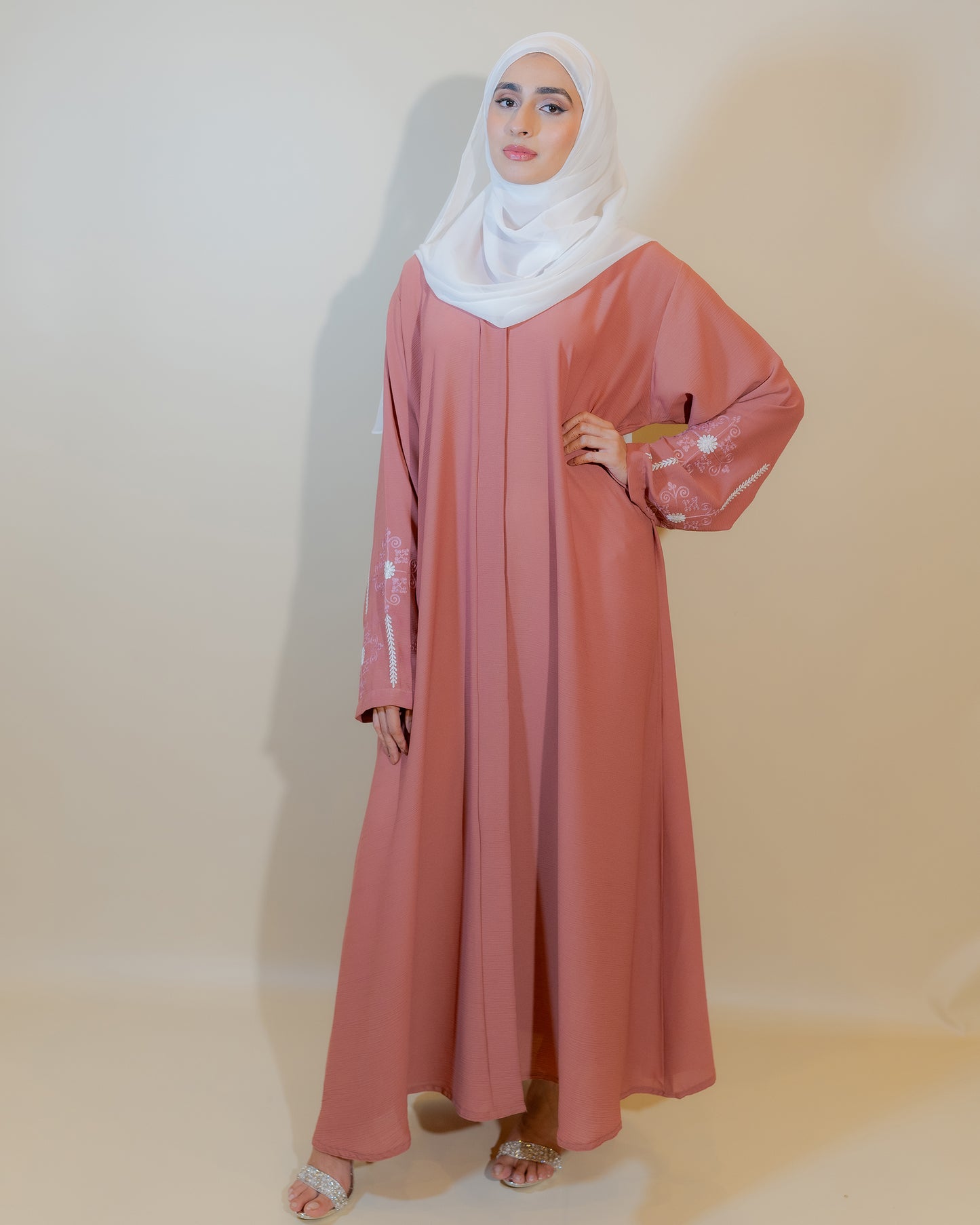 Blush Pink Closed Abaya