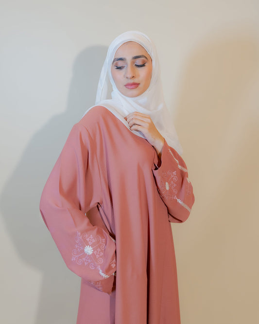 Blush Pink Closed Abaya