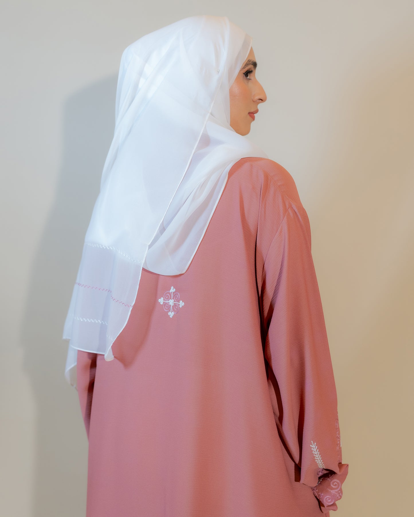 Blush Pink Closed Abaya