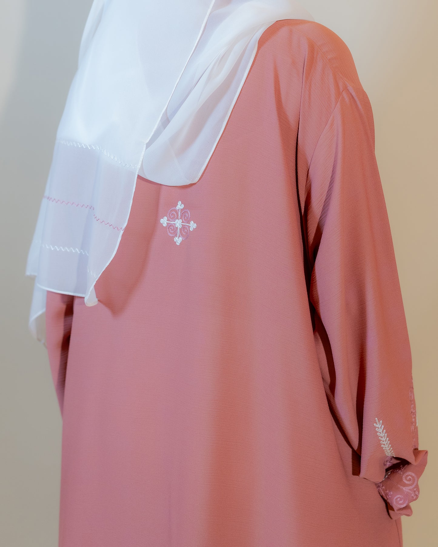 Blush Pink Closed Abaya