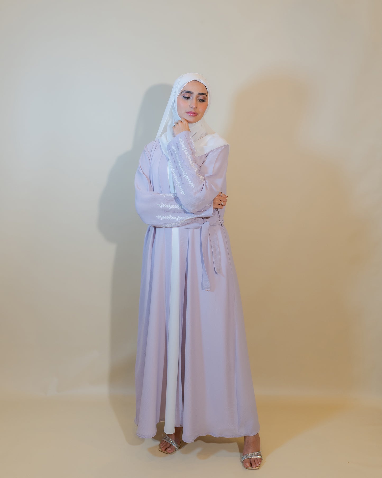 Lilac Open Abaya