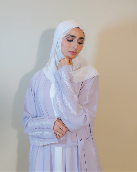 Lilac Open Abaya