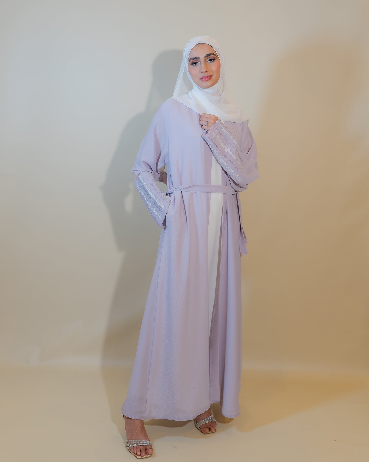 Lilac Open Abaya