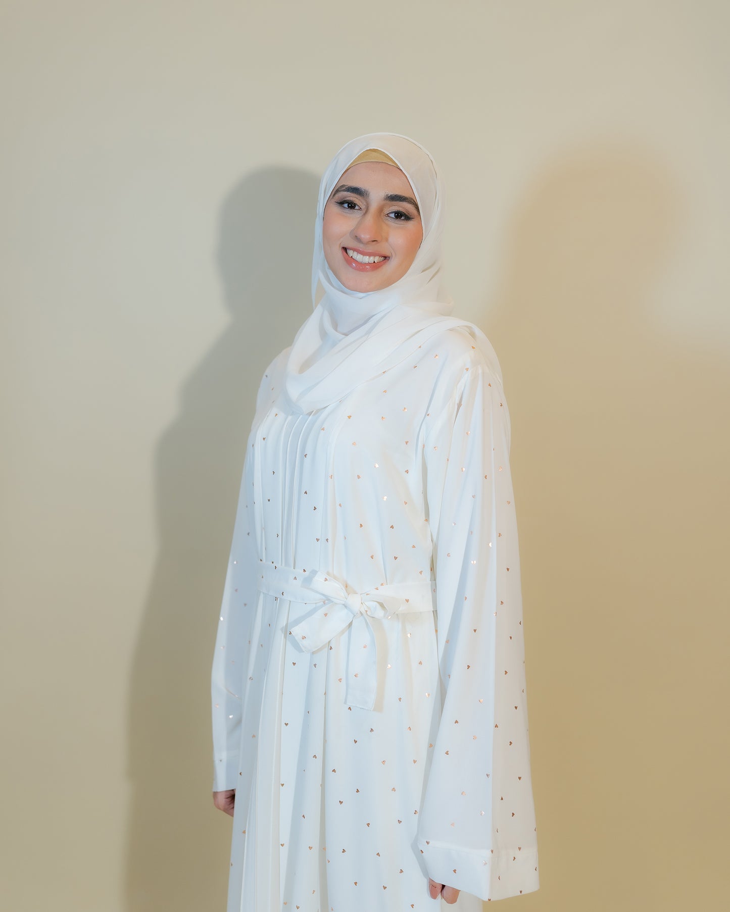 White Hearts Open Kimono/ Shrug