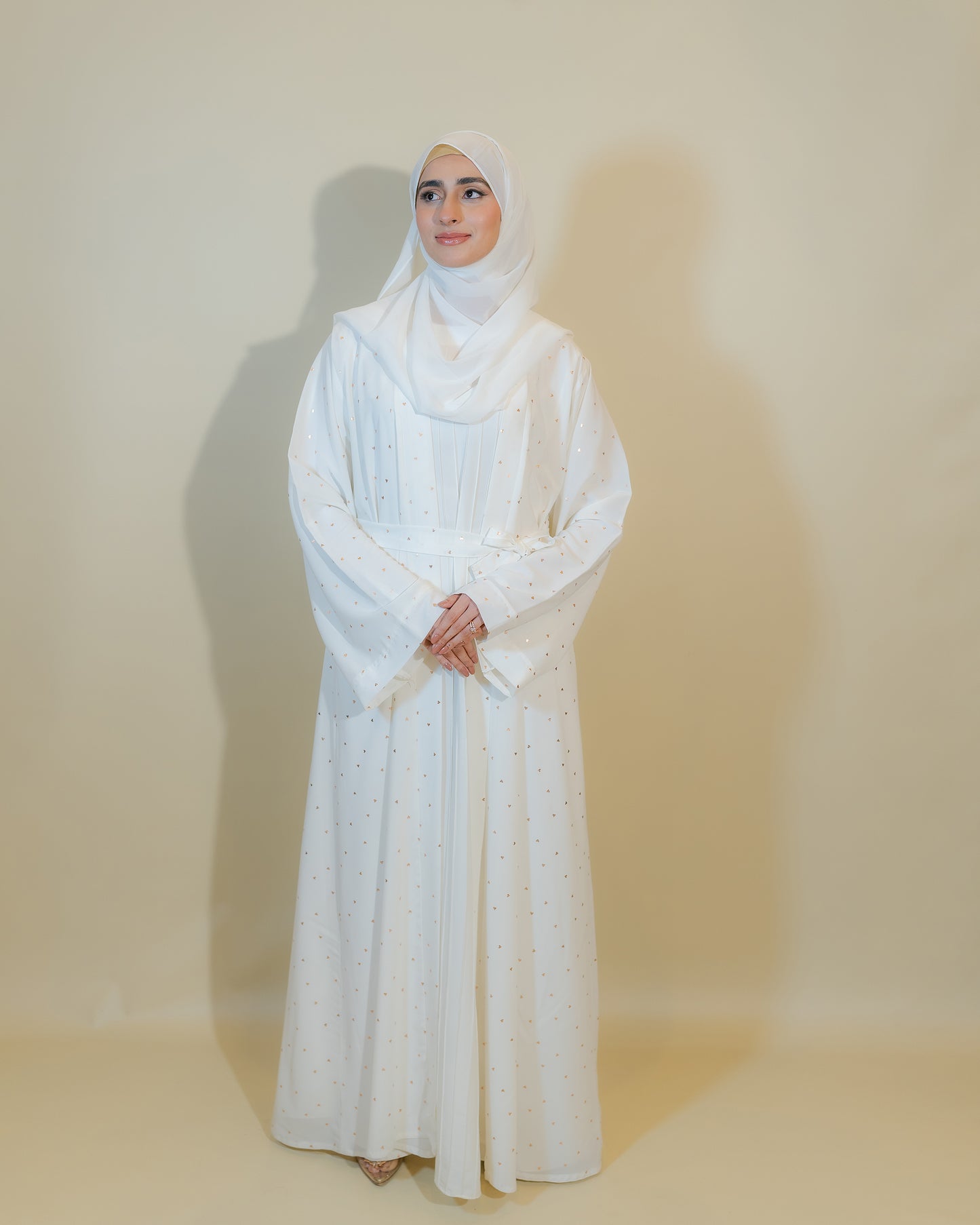 White Hearts Open Kimono/ Shrug