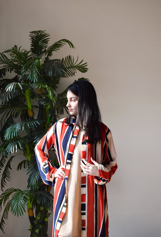 City Girl - Multi Stripe Button Down